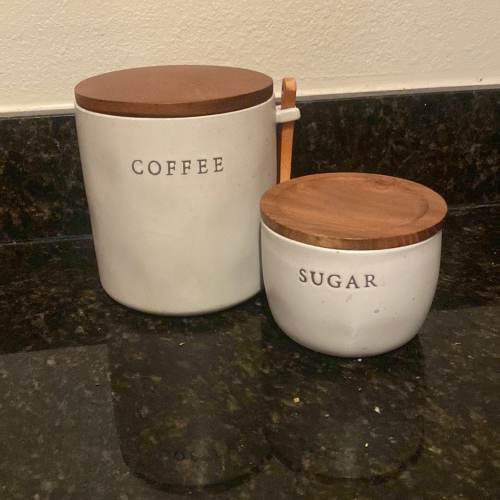 coffee and sugar cannisters